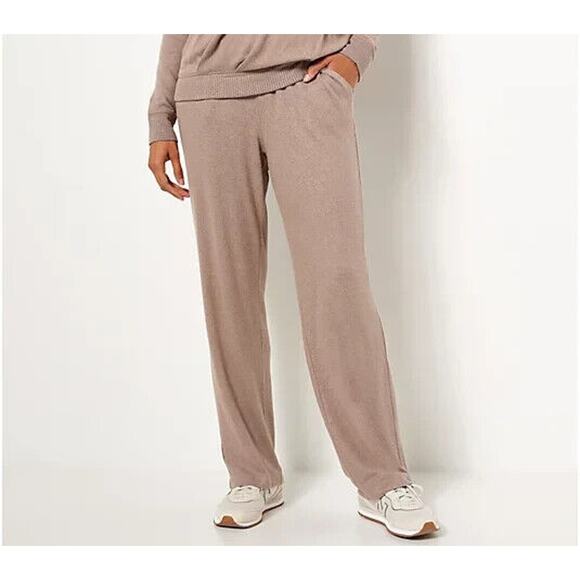 Candace Cameron Bure Pants - CANDACE CAMERON BURE NEW $51 Brushed Pull-On Pant Brown Heather 2XP